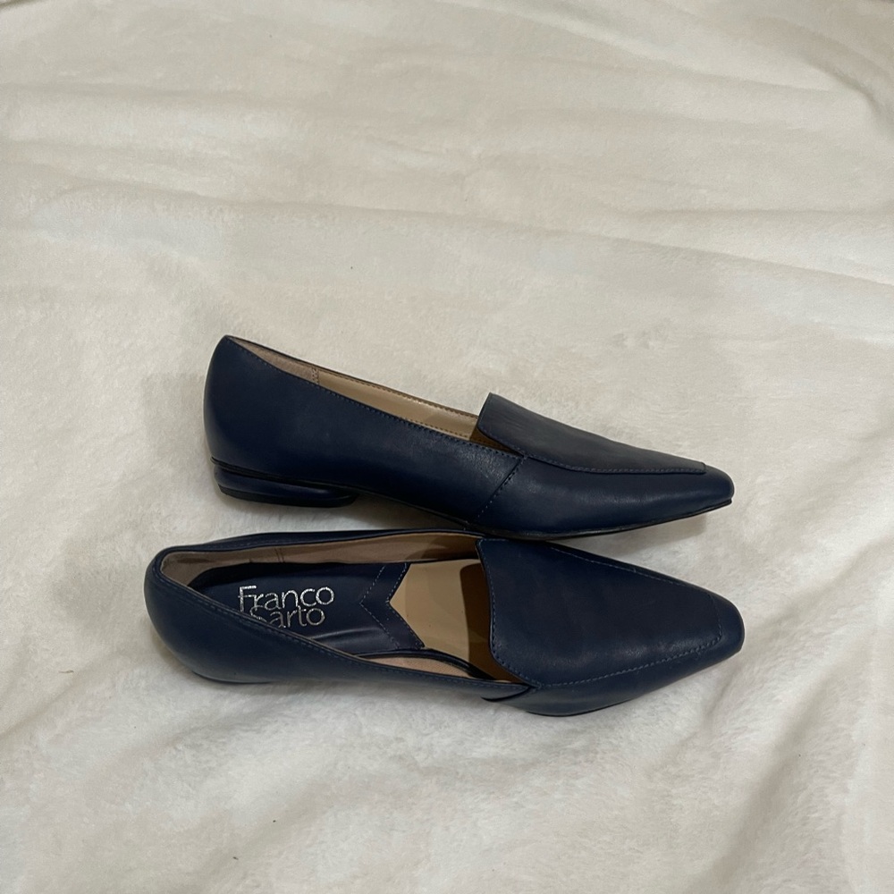 Franco Sarto L-Balica Navy Blue Loafers - Picture 6 of 8